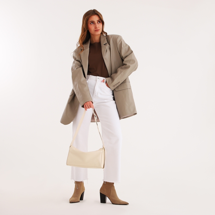 Сумка женская кросс-боди, на молнии, цвет бежевый Сумка женская кросс-боди, на молнии, цвет бежевый