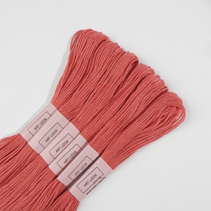 Набор ниток мулине №3712, 8 ± 1 м, 6 шт, цвет лососевый