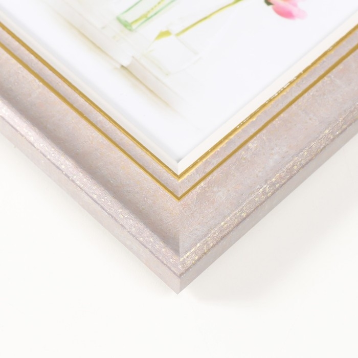 Фоторамка пластик 10х15 см "Дора" мокко с золотом 19,7х14,6х1,4 см