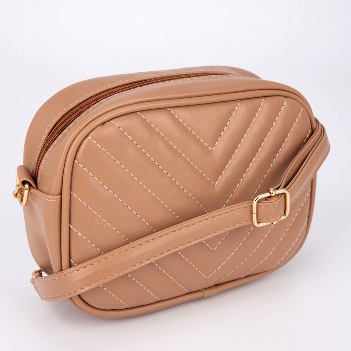 Сумка со строчкой и цветной подкладкой, цвет бежевый Сумка со строчкой и цветной подкладкой, цвет бежевый