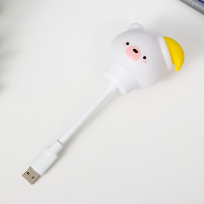 Подсветка для клавиатуры Подсветка для клавиатуры "Мишка" LED ночник USB белый 6,8х6х19 см RISALUX