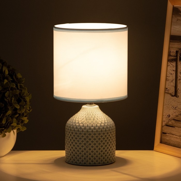 Лампа настольная Лампа настольная "Каталина" 1х40Вт Е14 голубой 13х13х25см