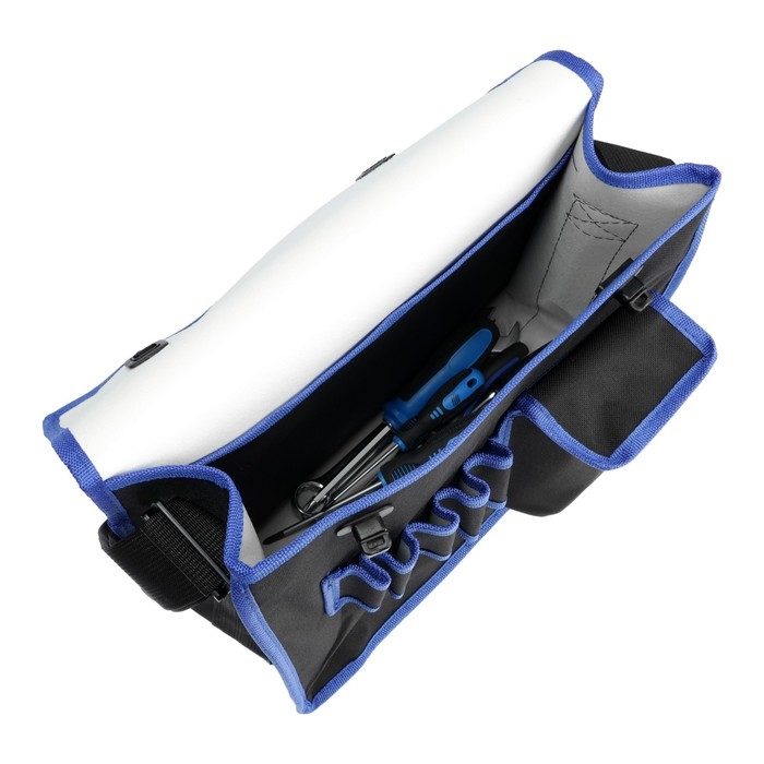 Сумка для инструментов ТУНДРА, карман и 5 петель, два отделения, ремень, 360 х 280 х 130 мм   993329 Сумка для инструментов ТУНДРА, карман и 5 петель, два отделения, ремень, 360 х 280 х 130 мм   993329