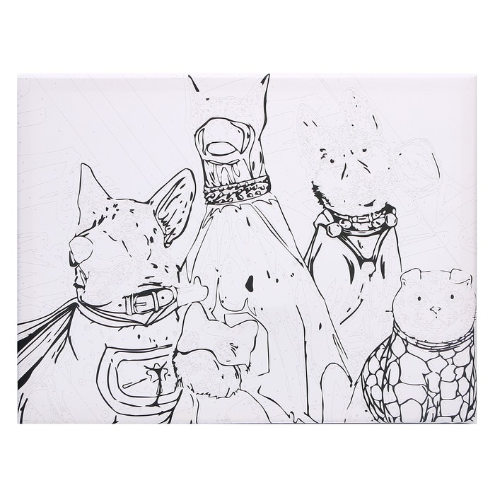 Картина по номерам на холсте с подрамником «Собаки-герои», 40 х 50 см Картина по номерам на холсте с подрамником «Собаки-герои», 40 х 50 см