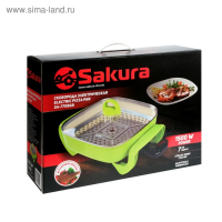 Сковорода электрическая Sakura SA-7708GR, 1500 Вт, 30х30 см, глубина 7 см