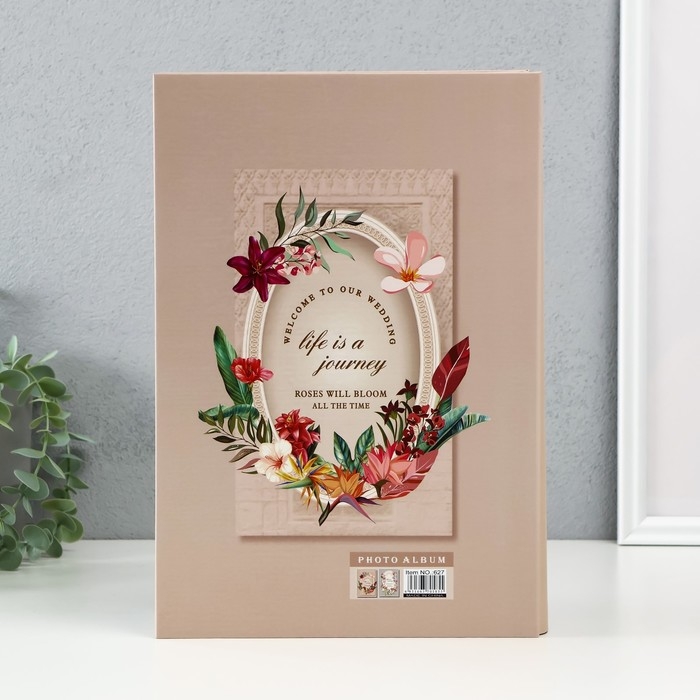 Фотоальбом на 300 фото 10х15 см Фотоальбом на 300 фото 10х15 см "Цветочная рамка" МИКС 23,5х5,5х33,5 см