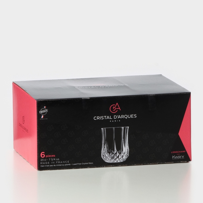 Набор стаканов Longchamp, 230 мл, хрустальное стекло, 6 шт Набор стаканов Longchamp, 230 мл, хрустальное стекло, 6 шт