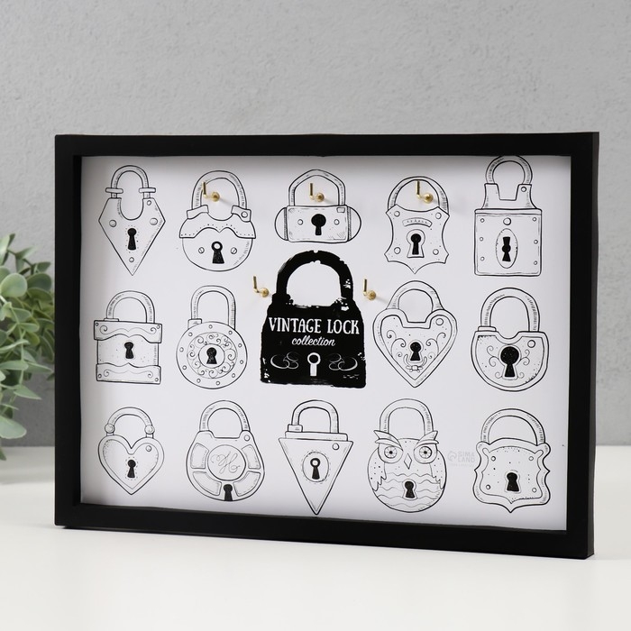 Ключница открытая Ключница открытая "Замки" 5 крючков, 23х32 см