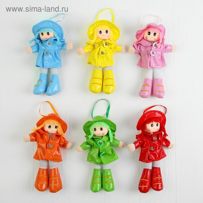 Мягкая игрушка «Кукла с кудрявыми волосами», в платьишке и шляпке, цвета МИКС Мягкая игрушка «Кукла с кудрявыми волосами», в платьишке и шляпке, цвета МИКС