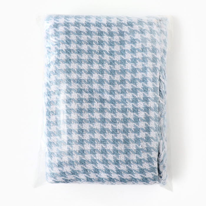 Плед Римский 140х200см, голубой, хл80%, пэ20%, 320г/м