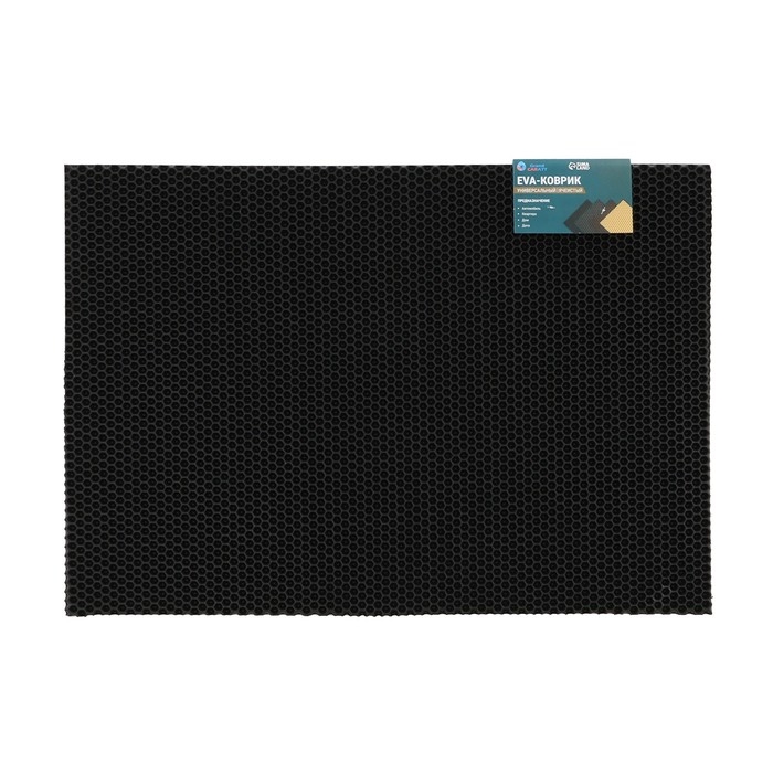Коврик eva универсальный Grand Caratt, Соты 46 х 66 см, черный Коврик eva универсальный Grand Caratt, Соты 46 х 66 см, черный