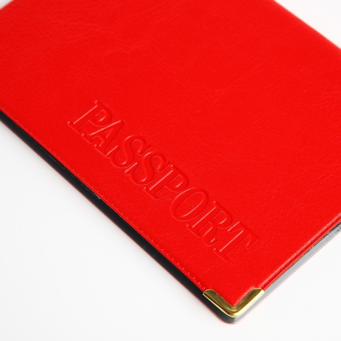 Обложка для паспорта, цвет красный Обложка для паспорта, цвет красный