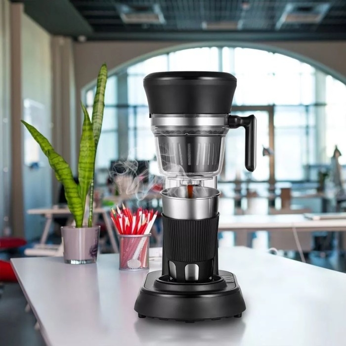 Кофемашина Kitfort КТ-7141, 600/120 Вт, 50 г, 0.45 л, чёрная Кофемашина Kitfort КТ-7141, 600/120 Вт, 50 г, 0.45 л, чёрная