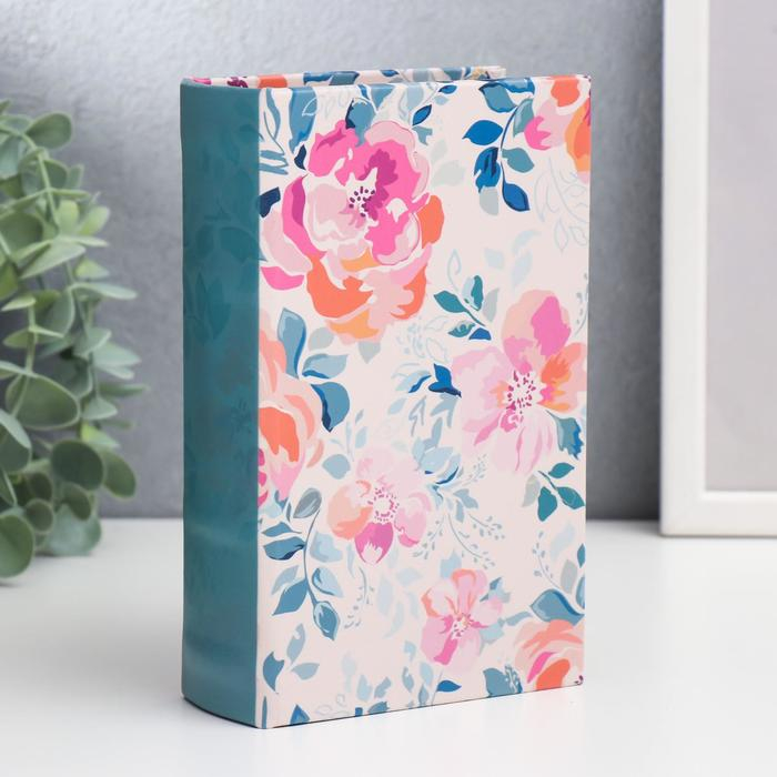 Сейф-книга дерево кожзам Сейф-книга дерево кожзам "Весенние цветы" 17х11х5 см