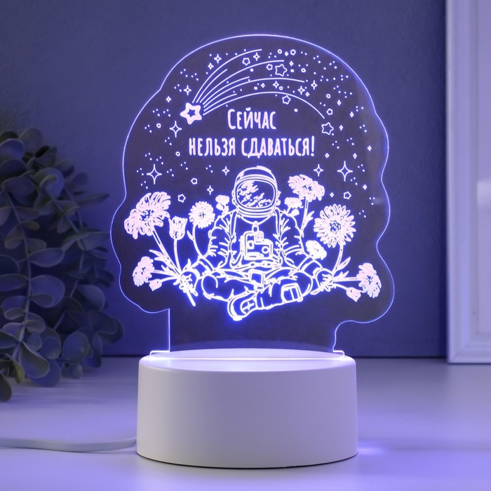 Светильник  Светильник "Нельзя сдаваться" LED RGB от сети RISALUX