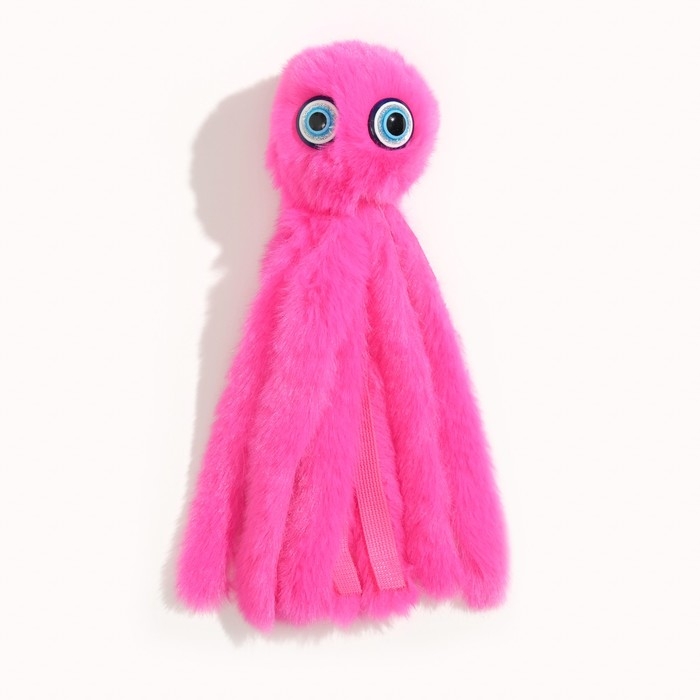 Игрушка для кошек  Игрушка для кошек "Осьминожек" из искусственного меха , до 19 см, фуксия