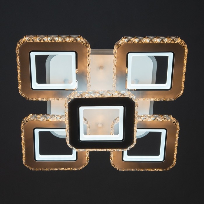 Люстра с ПДУ Люстра с ПДУ "Мия" 5хLED 150Вт 3000-6000К RGB белый 38х38х14см