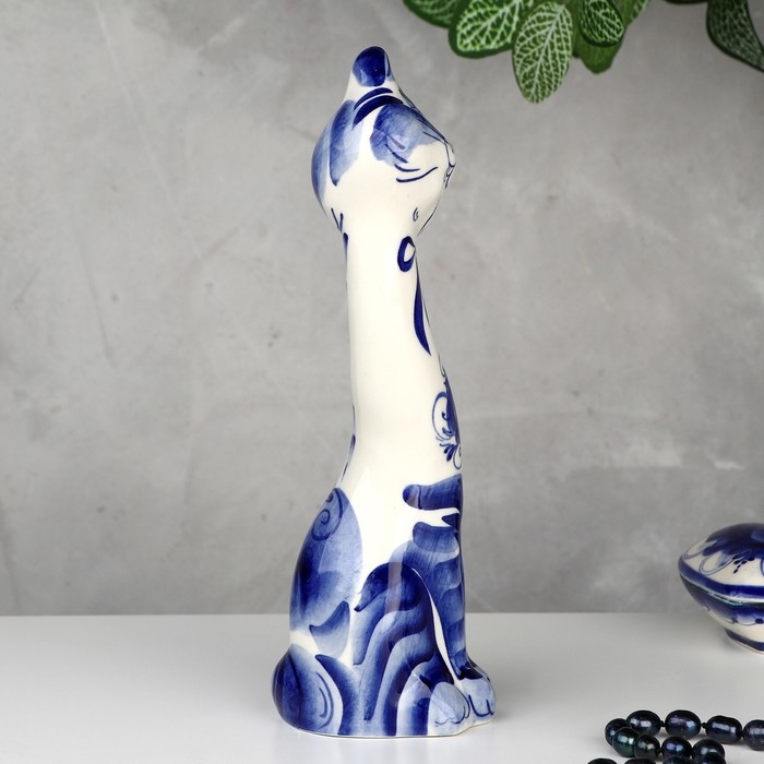Сувенир «Кошка Кегля», 21,5 см, гжель Сувенир «Кошка Кегля», 21,5 см, гжель