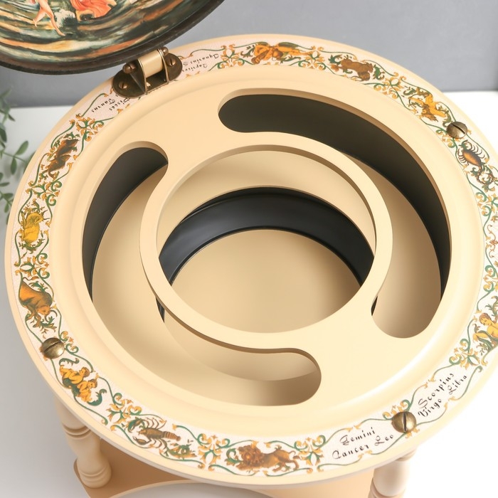 Глобус-бар декоративный, песочный цвет 43х33х33 см Глобус-бар декоративный, песочный цвет 43х33х33 см