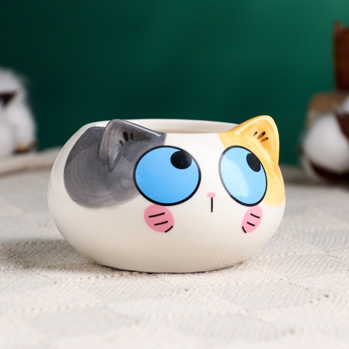 Горшок Горшок "Котенок" 9х6см, МИКС