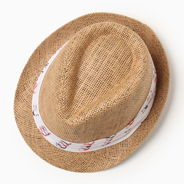 Шляпа мужская MINAKU, цвет светло-коричневый, р-р 58