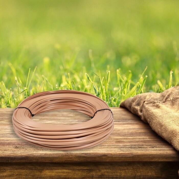 Ротанг искусственный гладкий 6 мм 100 м полутрубка (бежевый) Ротанг искусственный гладкий 6 мм 100 м полутрубка (бежевый)