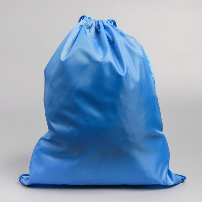 Мешок для обуви 420 х 350 мм, Холодное сердце &laquo;Анна и Эльза&raquo; (мягкий полиэстер, плотность 210D)