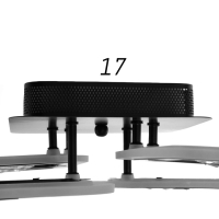 Люстра с ПДУ 1548/4BK LED 96Вт 3000-6000К диммер черный 71х10 см BayerLux