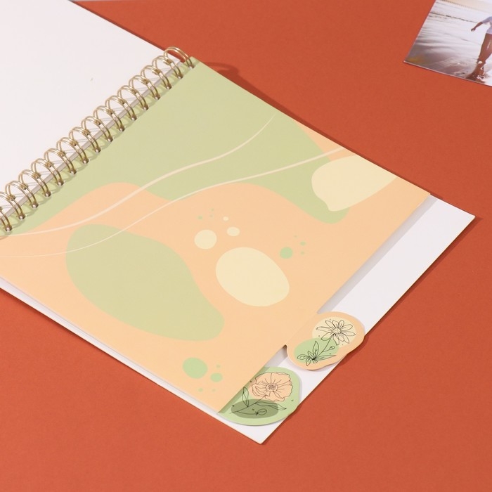 Фотоальбом на спирали 20 листов Фотоальбом на спирали 20 листов "Балерины и цветы" объёмный элемент + 4 вкладки 24х24 см