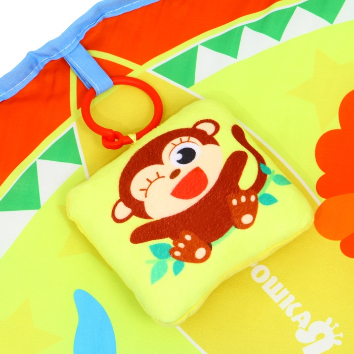 Развивающий коврик «Мягкие малыши», 4 мягкие игрушки, d80см, виды МИКС, Крошка Я Развивающий коврик «Мягкие малыши», 4 мягкие игрушки, d80см, виды МИКС, Крошка Я