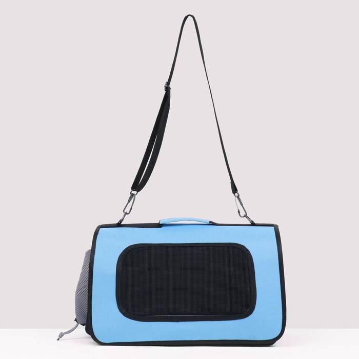 Сумка-переноска с окном для мордочки, 42 х 21 х 25 см, голубая Сумка-переноска с окном для мордочки, 42 х 21 х 25 см, голубая
