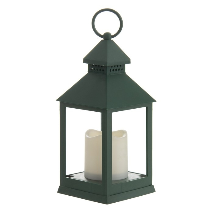 Ночник "Огонек" LED 3Вт 4000К 3х ААА зеленый 10,5х10,5х24см RISALUX