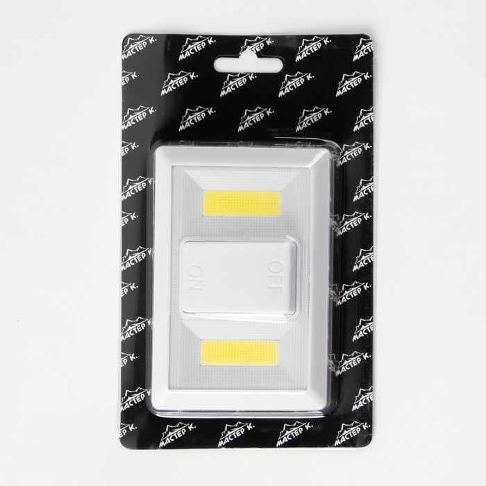 Фонарь-светильник  Фонарь-светильник "Мастер К", 220 лм, COB, 4 ААА, магнит, клейкая основа, 11.2 х 7.5 х 3 см