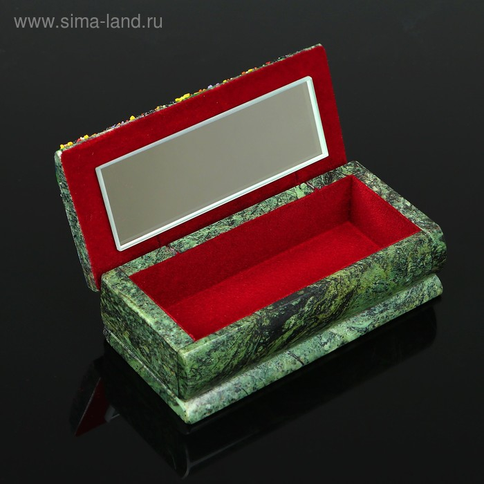 Ларец Ларец "Осень" 15х7х5,5 см, каменная крошка, змеевик