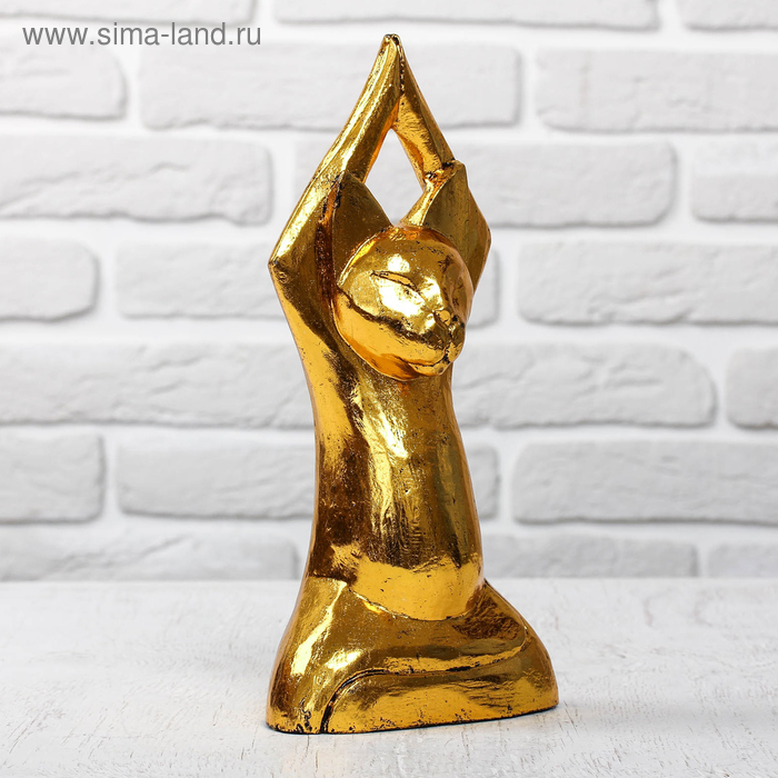 Сувенир дерево Сувенир дерево "Кот йог" 14х6,5х25 см