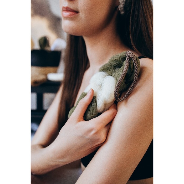 Мочалка для тела Доляна «Колосок», 40 гр, цвет зелёный Мочалка для тела Доляна «Колосок», 40 гр, цвет зелёный