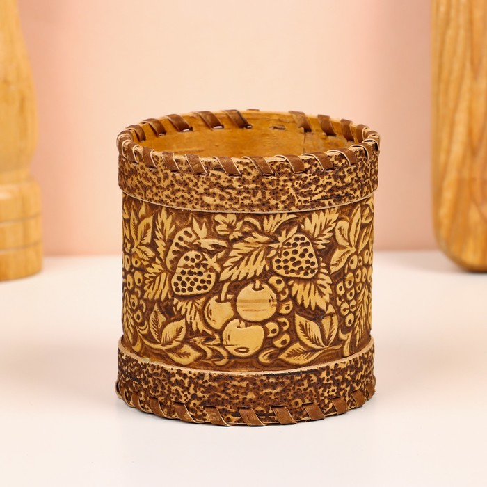 Туес для специй «Ягоды», специи, 8х8х9 см, береста Туес для специй «Ягоды», специи, 8х8х9 см, береста