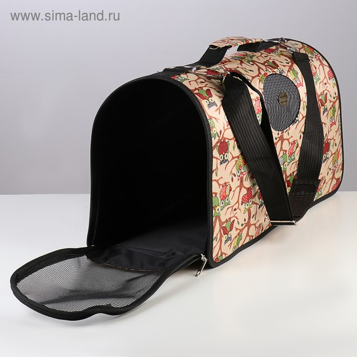 Сумка - переноска для животных  Сумка - переноска для животных "Совы", размер L, 53 х 21 х 29 см