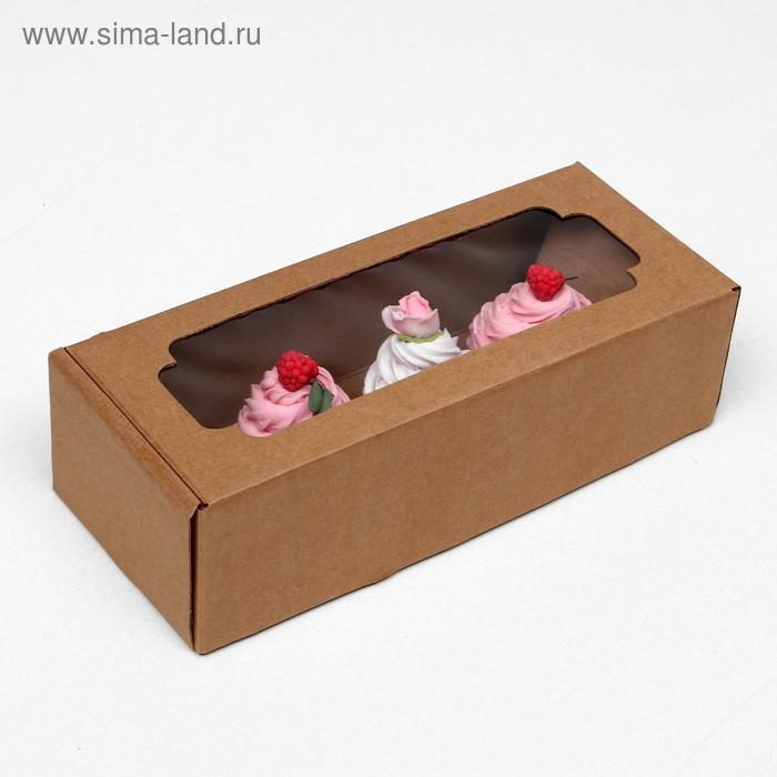 Коробка самосборная, с окном, бурая, 32 х 13 х 9 см Коробка самосборная, с окном, бурая, 32 х 13 х 9 см