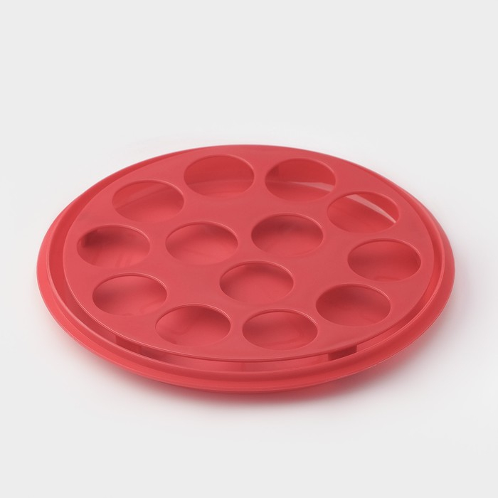 Тортовница с крышкой Доляна, съёмная подставка для пирожных, 13 ячеек, d=28 см, цвет МИКС Тортовница с крышкой Доляна, съёмная подставка для пирожных, 13 ячеек, d=28 см, цвет МИКС