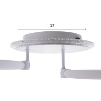 Люстра с ПДУ 1914/2 LED 68Вт диммер белый 45х40х12 см BayerLux