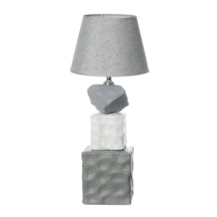 Настольная лампа Стоун Е14 40Вт серый  22х22х56 см RISALUX