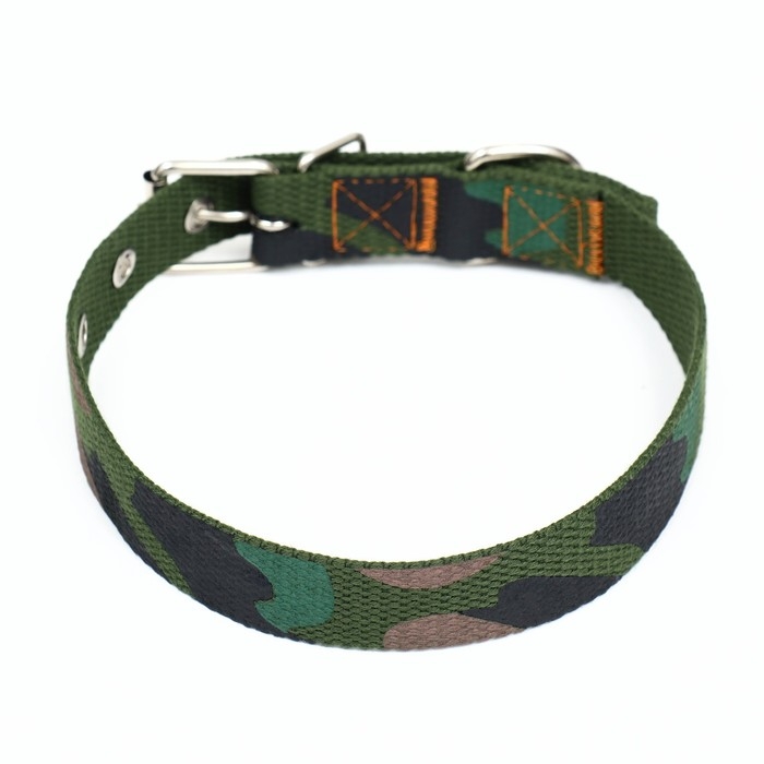 Ошейник брезентовый однослойный Ошейник брезентовый однослойный "Камуфляж", 58 х 2,5 см