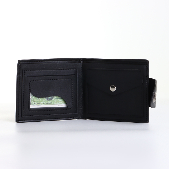 Портмоне мужское на магните, цвет чёрный Портмоне мужское на магните, цвет чёрный