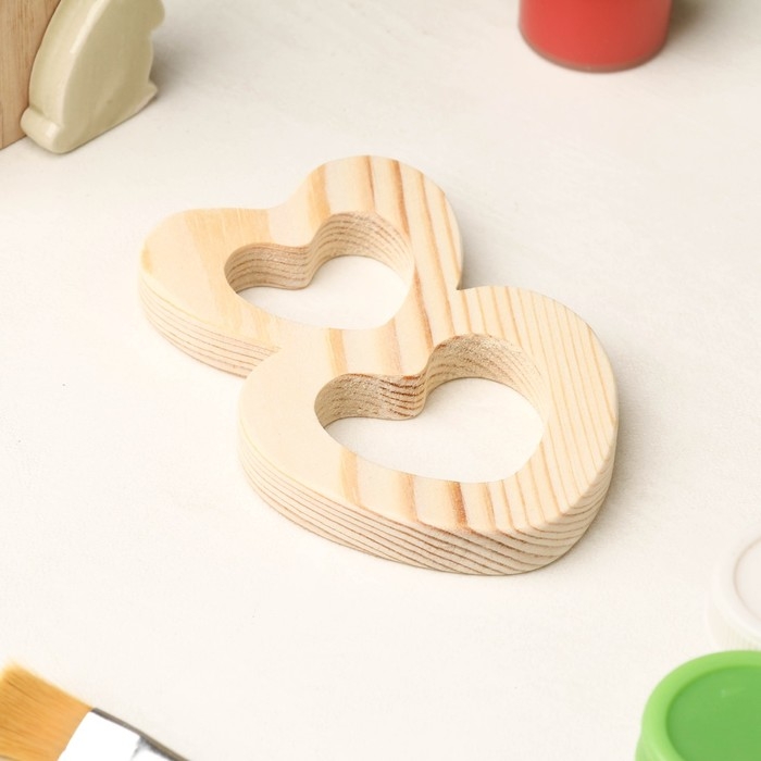 Заготовка для творчества Заготовка для творчества "Восьмерка из сердечек", 6,9 х 10,3 х 1,2 см, сосна