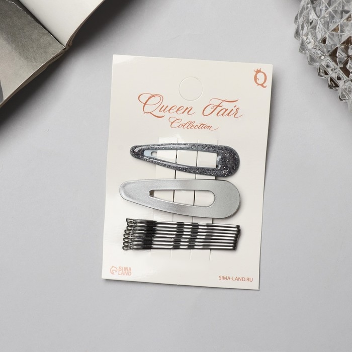 Невидимка для волос «Адель» (набор 10 шт) 5 см, серебро Невидимка для волос «Адель» (набор 10 шт) 5 см, серебро