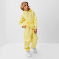 Костюм детский (худи, брюки) MINAKU: Basic Line KIDS, oversize, цвет жёлтый, рост 158