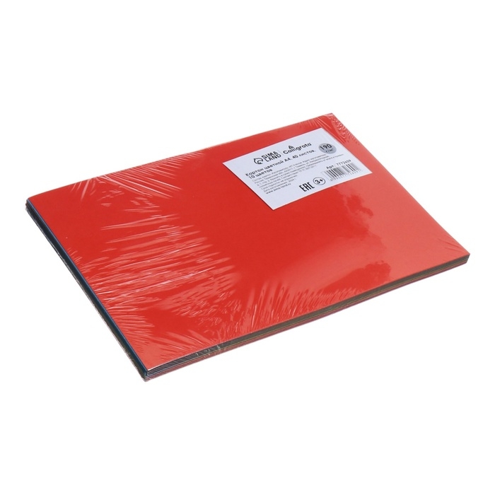 Картон цветной А4, 40 листов, 10 цветов, Calligrata, немелованный 190 г/м2 Картон цветной А4, 40 листов, 10 цветов, Calligrata, немелованный 190 г/м2