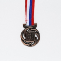 Медаль призовая 192, d= 4 см. 3 место. Цвет бронза. С лентой