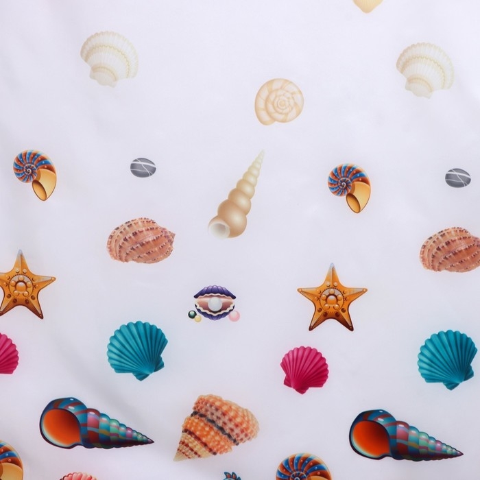 Штора для ванны Доляна «Ракушка», 180×180 см Штора для ванны Доляна «Ракушка», 180×180 см